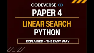 Linear Search in Python A2 Computer Science