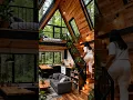 Download Lagu Modern A-Frame Cabin Interior 🪵✨ | Cozy Forest Living | Tiny House