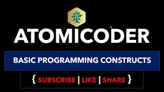Tutorial for Beginners - Basic programming constructs