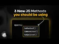 New JS array methods