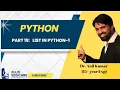 Python Part 20 List in Python-1 Fluxeducare Dr Anil Kumar