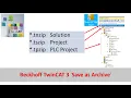 BK22. Beckhoff TwinCAT Project Folders and 'Save as Archive'