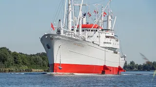 The "White Swan of the South Atlantic" – Cap San Diego in the Kiel Canal
