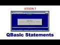 Std VII Lesson 7 QBasic Statements Part-1