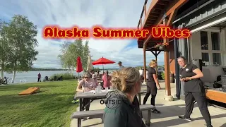 Alaska summer and lakeside brewery