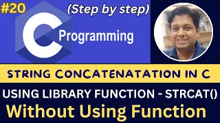 C Program Concatenation of two strings with or without strcat function