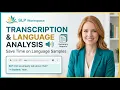 How to Transcribe Generate Language Sample Analyses in SLP Workspace