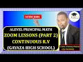 002-ZOOM LESSONS PART 2 CONTINUOUS RANDOM VARIABLES S5 TERM 3 HOLIDAY THUR 18TH DEC 2025