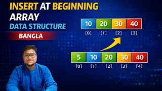 INSERT AT BEGINNING OF ARRAY IN DATA STRUCTURE PRACTICAL EXAMPLE BANGLA