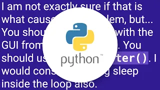 wxPython Pango error when using a while True loop in a thread