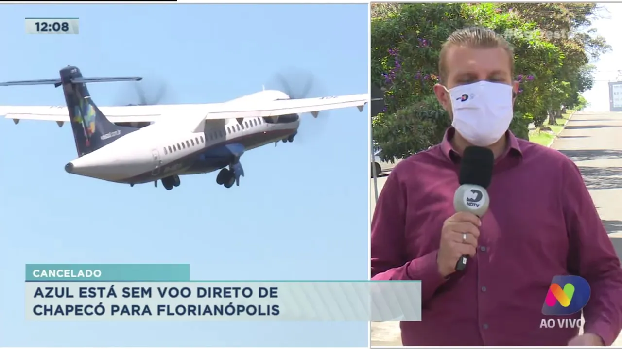 Chapecó fica sem voo direto para Florianópolis: Azul suspende a linha ainda em março