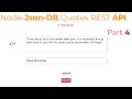 Nodejs Json-DB Html css Javascript Quotes CRUD REST API App Part 4