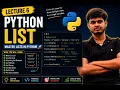 Python Lecture 6 Lists in Python Python Lists Explained for Beginners