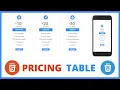 Create responsive pricing table design using HTML and CSS price table template