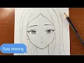 Easy anime drawing | how to draw anime girl easy step-by-step