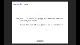 Introduction to parallel programming with MPI and Python