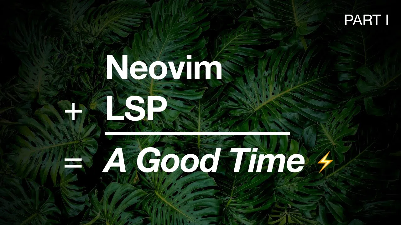 Up And Running With Neovim + LSP