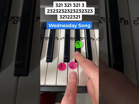 Download MP3 Wednesday Song Piano Tutorial 🤨🤨🤨 #shorts