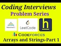 Coding Interview Problem Series Arrays and Strings Part-1