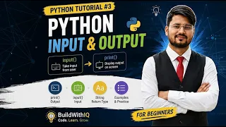 Python Input Output print input Python Tutorial BuildWithIQ