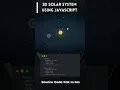 solar system using Javascript