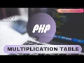PHP Project Multiplication Table Developer Akon 2020