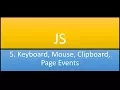 JS KeyBoard Mouse ClipBoard Page Events