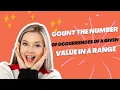 Count the number of occurrences of a given value in a range