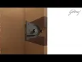 Unboxing Godrej Sliding Wardrobe Lock Fast Installation 25mm Duo Cylinder Black Finish