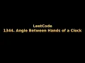 LeetCode 1344 Angle Between Hands of a Clock