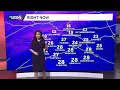 Snow continues to fall around the area