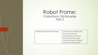 Robot Framework Collections Dictionary Part 2