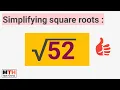 Square root of 52 simplifying surds