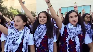 دبكة أنا دمي فلسطيني لمدرسة في فلسطين رائعة جدا                                 دندنها