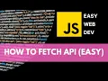 How to Fetch API in Javascript extremely easy example