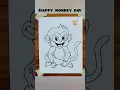 Happy monkey day Monkey drawing Cute monkey