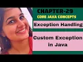 Custom Exception in Java Exception Handling in Java Java Tutorial For Beginners ch-29