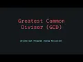 Calculate GCD with Recursion JavaScript Tutorial