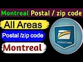 Montreal all area zip and postal codes