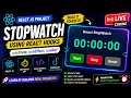 StopWatch Project Using React js useState useEffect useRef Hooks Complete React Tutorial