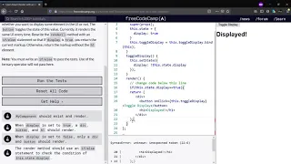 React Render with an If-Else Condition - FreeCodeCamp org Day-14