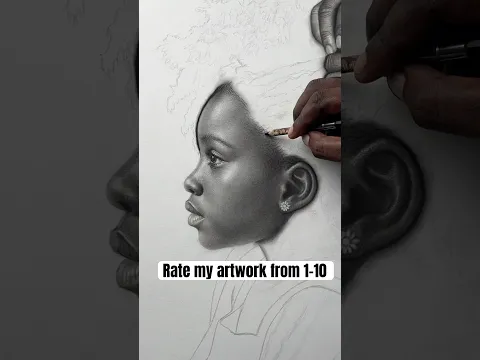 Rate my artwork from 1-10. shorts⁠ ⁠#hyperrealism⁠ ⁠#charcoaldrawing⁠ ⁠#art⁠ ⁠#drawing⁠ ⁠#trending⁠