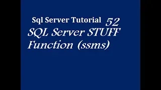 SQL Server STUFF Function