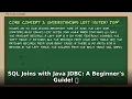 Java JDBC SQL Joins EXPLAINED Beginner s Guide to Database Operations