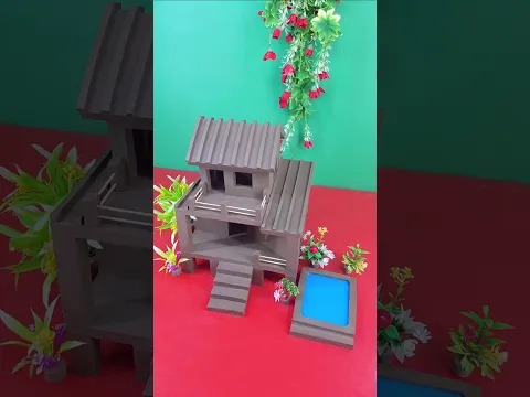 DIY Beautiful modern miniature clay house design π || #clayhouse #mudhouse #miniature #art #clayart