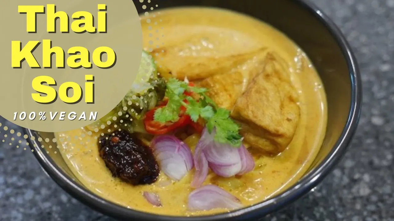 Tofu Khao Soi, Northern Thai Curry with Rice Noodle