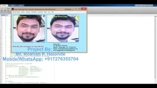 Attendance Maintenance from Face Recognition System using image processing Matlab project Code