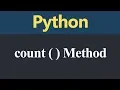 count Method in Python Hindi