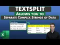 Excel Tips - TEXTSPLIT Function to Separate Strings with Multiple Delimiters into Columns and Rows
