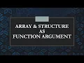 Array Structure Variable as Function Argument